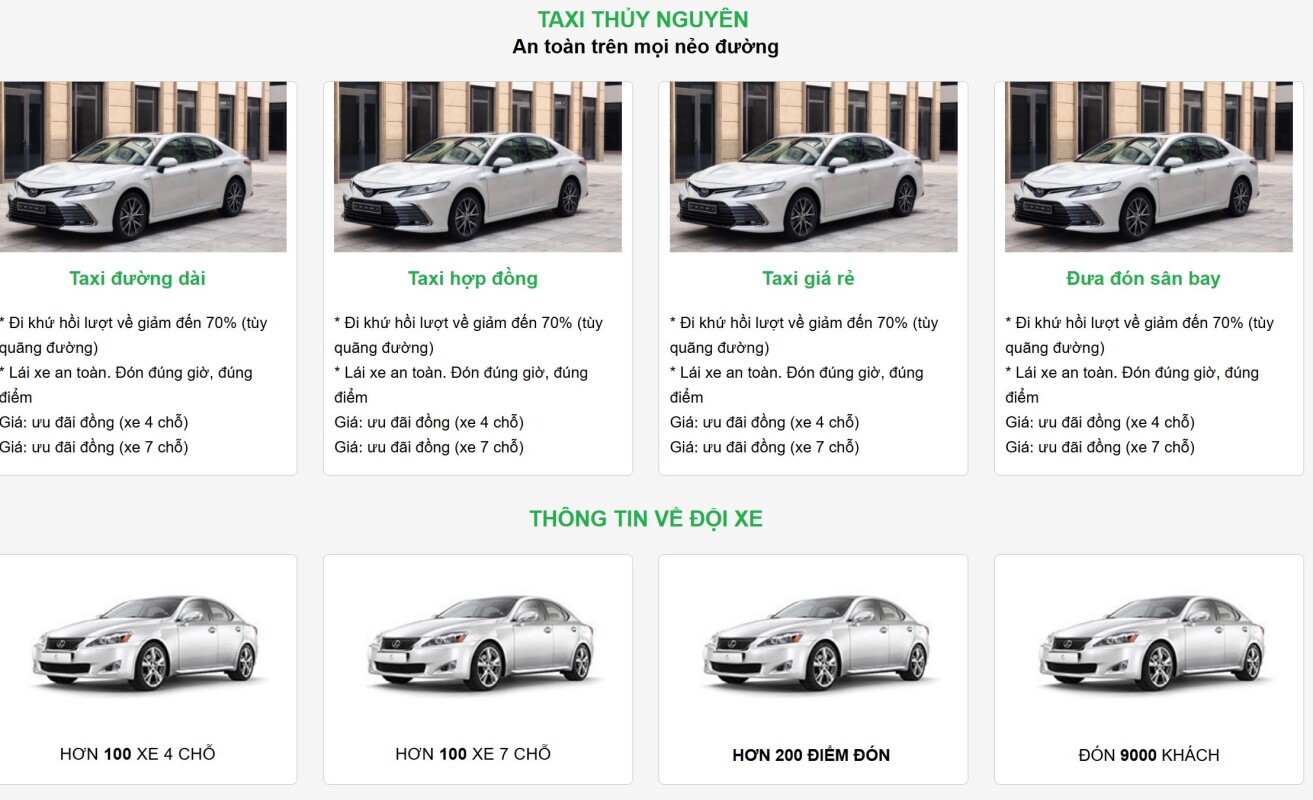 Top 5 taxi Thủy Nguyên Hải Phòng uy tín nhất thành phố cảng